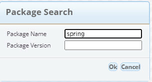 Package Search Menu